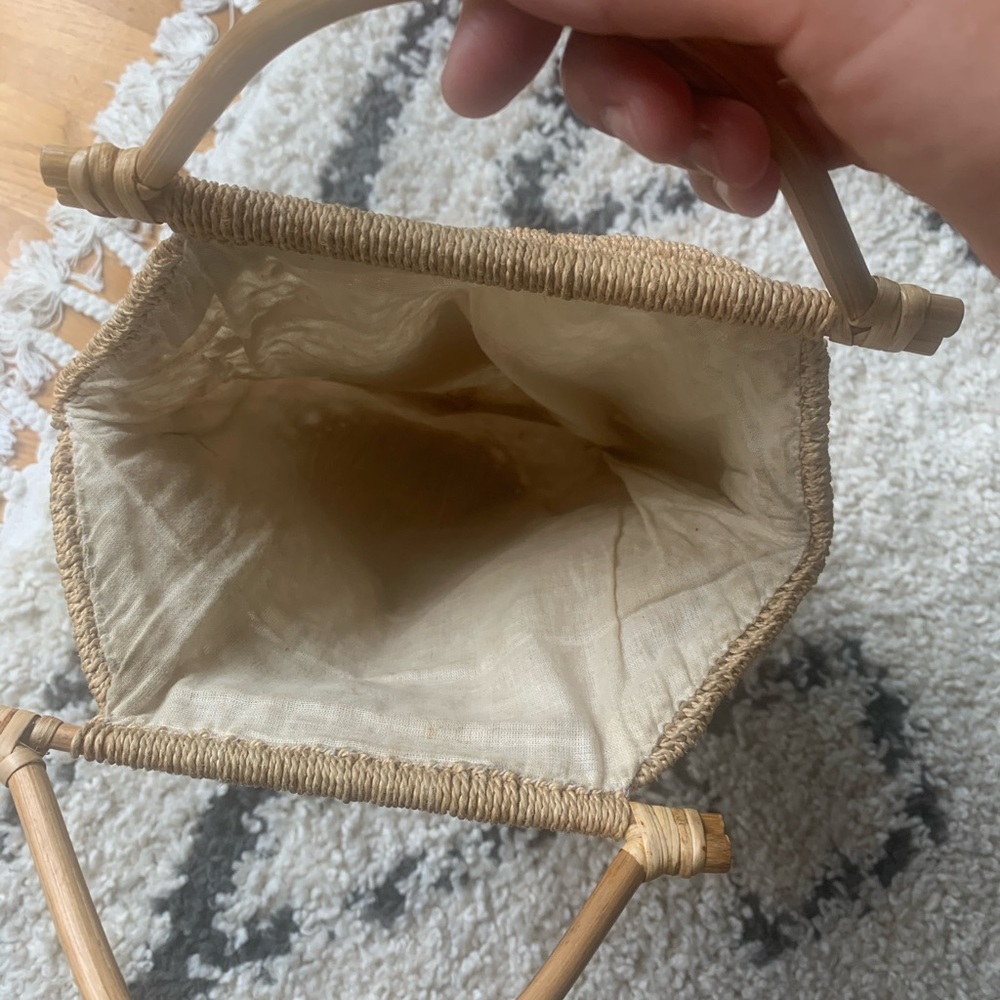 Vintage Woven Hemp Leather Tote - Picture 6 of 9